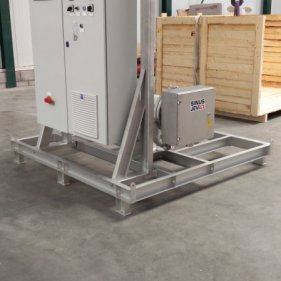 Промышленный проточный нагреватель 100 кВт с панелью управления 160А, 3х400 В (монтаж на одной раме)