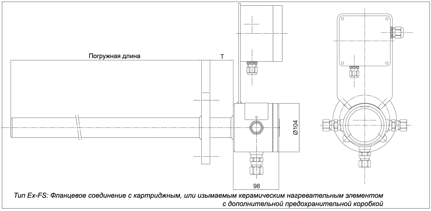 Фланцевое соединение с предохранительной коробкой
