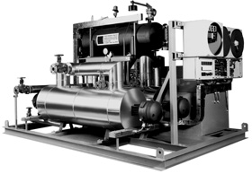 Взрывозащищенный нагреватель в составе компрессорной станции на раме