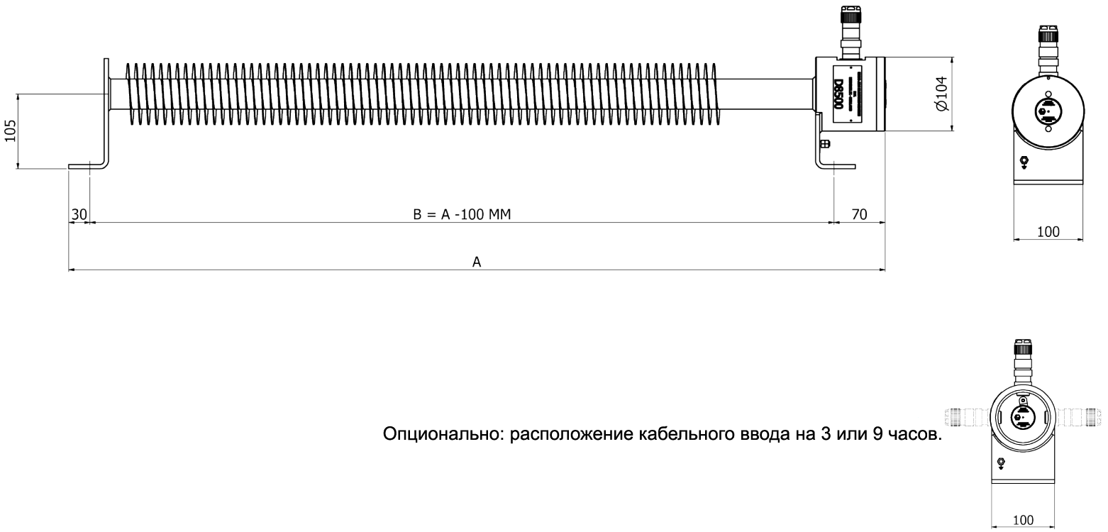 Конструкция оребрённых нагревателей
